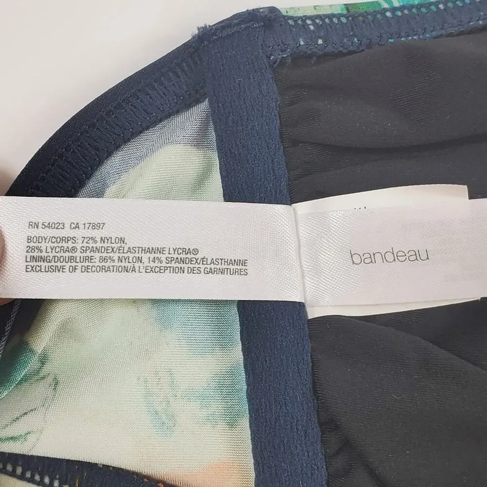Gap Body Floral Bandeau Bikini size small